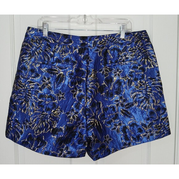 New NWT Lilly Pulitzer Callahan SHORTS Blue Grotto Twilight Floral Brocade Sz 16 - Picture 5 of 13